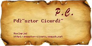 Pásztor Ciceró névjegykártya